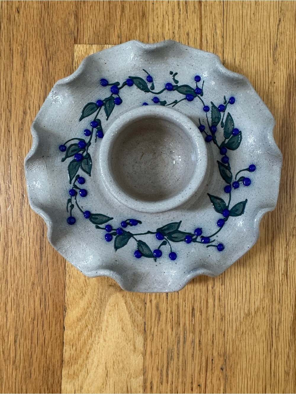Salmon Falls Stoneware Pottery Candle Holder 2001 - Picture 2 of 4